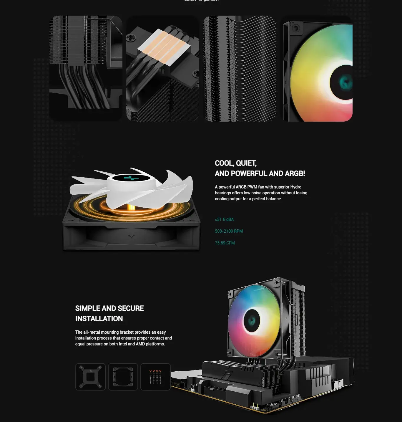 Buy Deepcool AG400 Digital Black ARGB Air Cooler at Best Price in India ...